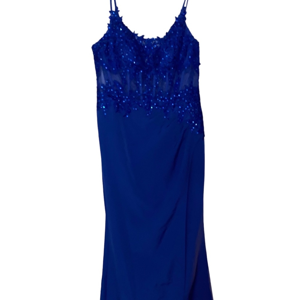 Blue Formal dress is a size 10 from David’s Bridal